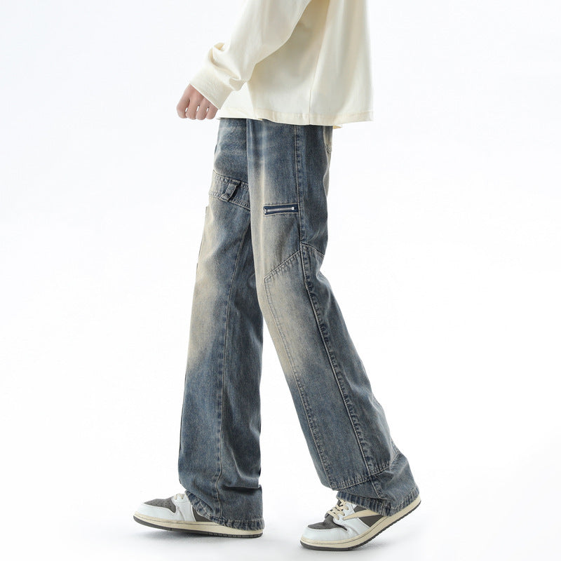 Herren Lässige Cargo-Jeans mit modernen Taschen Echoarchiv