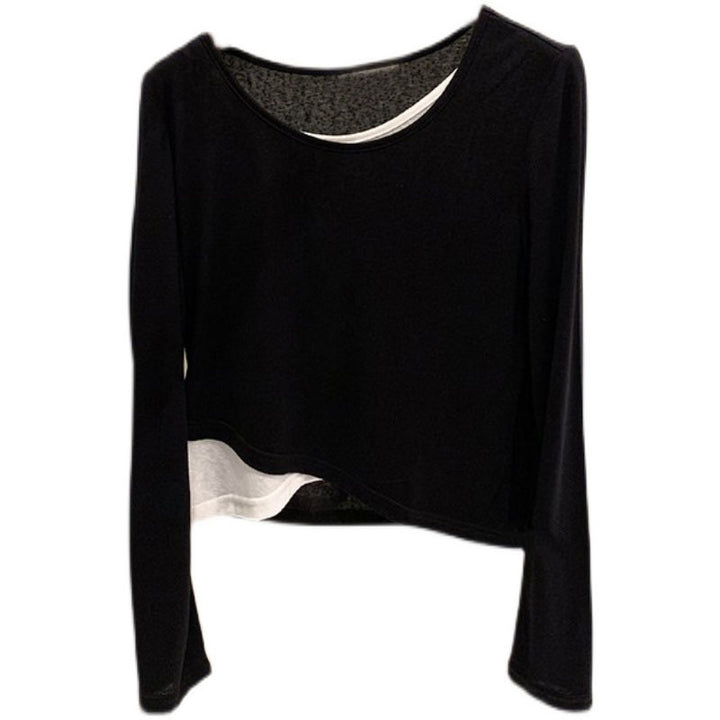 Damen Kurzgeschnittenes Lagen-Shirt mit asymmetrischem Saum Echo Archiv