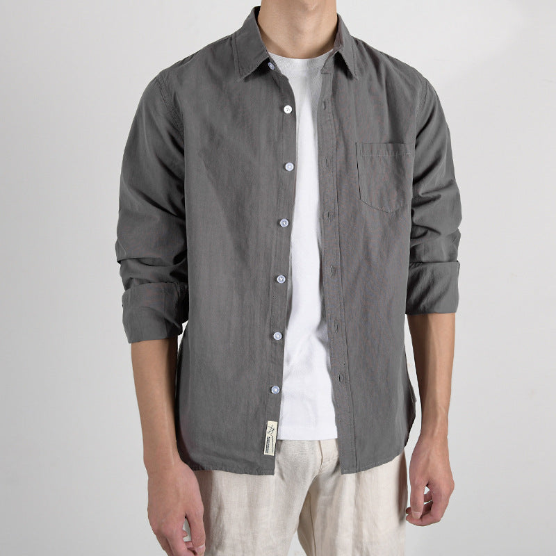 Herren Leichtes Baumwoll‑Leinen Overshirt mit Brusttasche und Relaxed‑Fit Echoarchiv