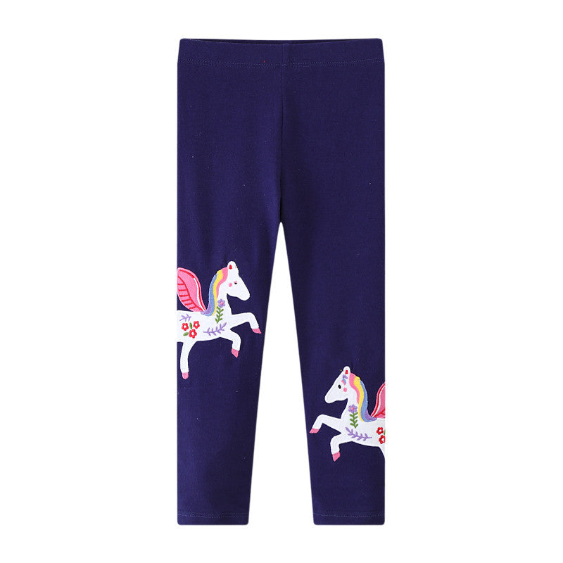 Mädchen Leggings mit bunten Einhorn-Applikationen Echo Archiv