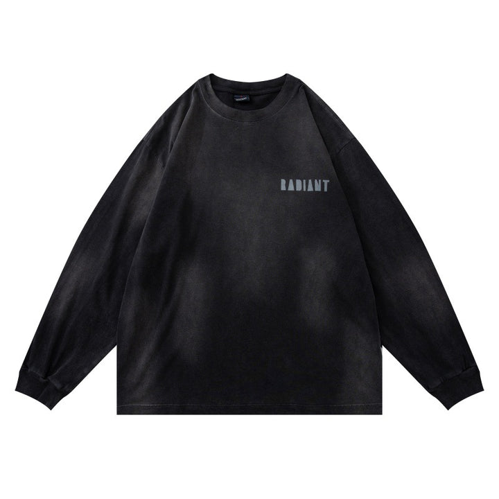 Unisex Oversize-Sweatshirt mit pigmentierter Waschung und dezentem Brustprint Echoarchiv