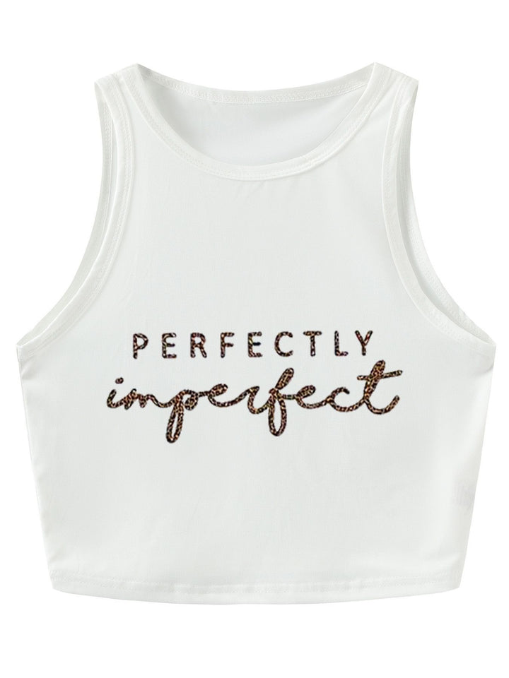 Damen Crop-Top mit auffälligem Schriftzug und körpernahem Schnitt Echo Archiv