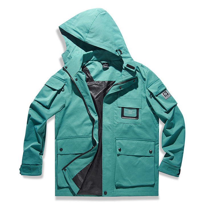 Herren Urbaner Tech-Parka mit Kapuze, Multifunktionstaschen und Thermoisolierung Echo Archiv