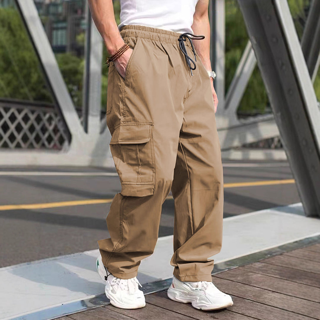 Herren moderne Cargohose mit elastischem Bund und multifunktionalen Taschen Echoarchiv