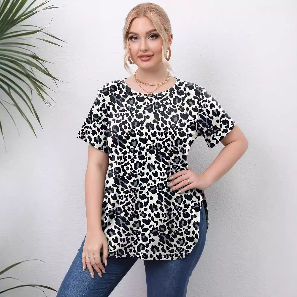 Damen lässiges T-Shirt mit modernem Batikdesign Echo Archiv