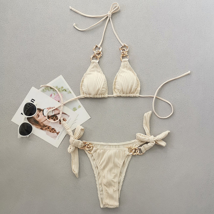 Damen Triangel-Bikini mit dekorativen Kettenakzenten Echo Archiv