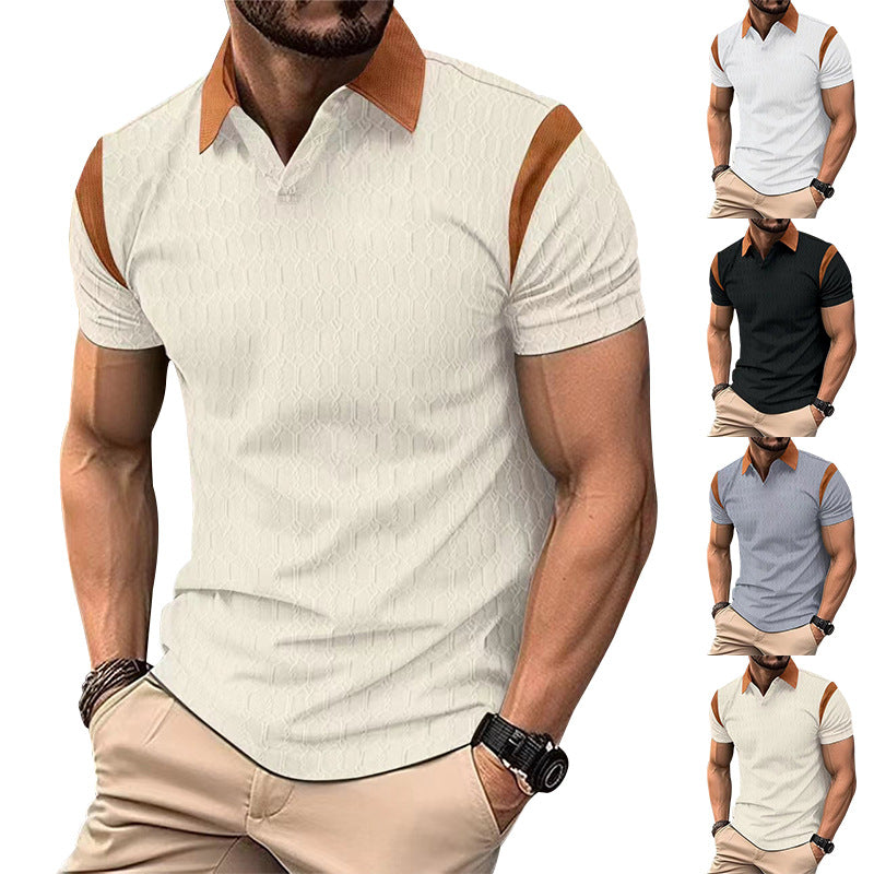 Herren Kurzarm Poloshirt mit strukturiertem Kragen und sportlichem Design Echoarchiv