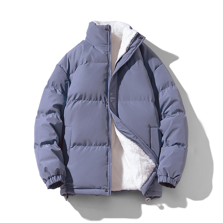 Herren kompakte Thermo-Puffer-Jacke mit weichem Teddy-Futter, hochstehendem Kragen und verstellbarem Kordelzug – Marzano