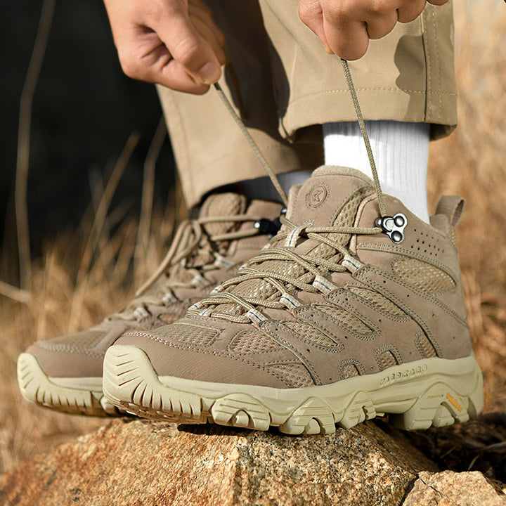 Herren robuste Trekkingstiefel mit wasserdichtem Wildleder‑Mesh, griffiger Offroad‑Profilsohle und verstärkter Zehenkappe – Tavélo