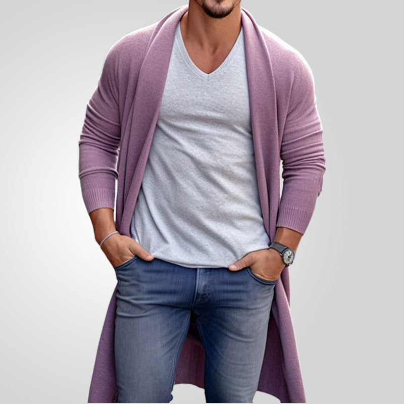 Herren lässiger Strickmode Cardigan mit offenem Schnitt Echoarchiv