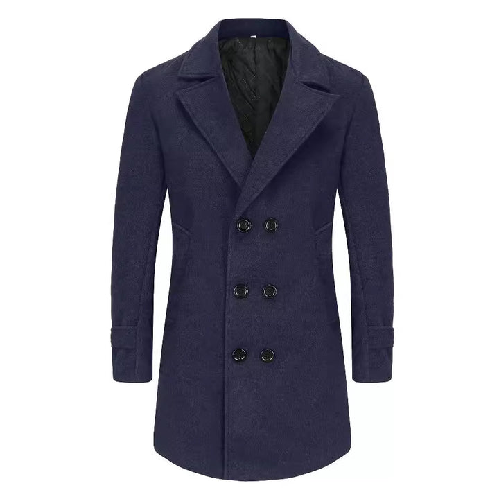 Herren stilvoller und eleganter Übercoat mit doppelter Knopfreihe Echoarchiv