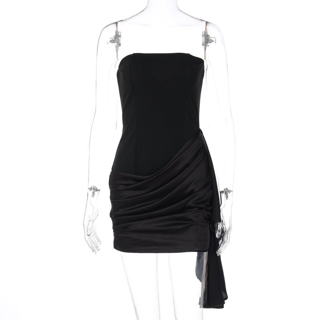 Damen Elegantes Minikleid mit schulterfreiem Design und raffinierten Drapierungen Echo Archiv