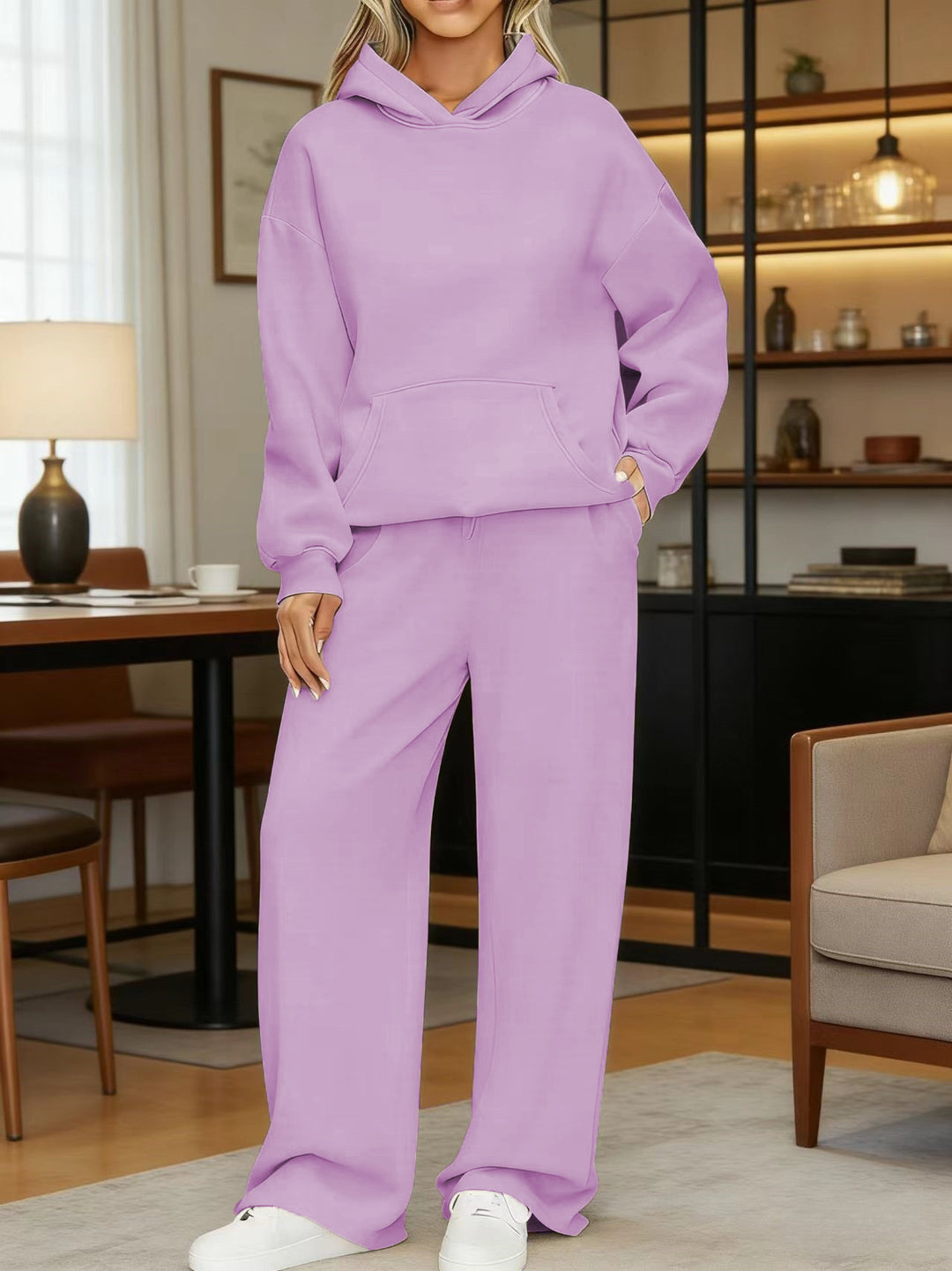 Damen nan kuscheliges Oversize Hoodie und weite Jogginghose Set Echo Archiv