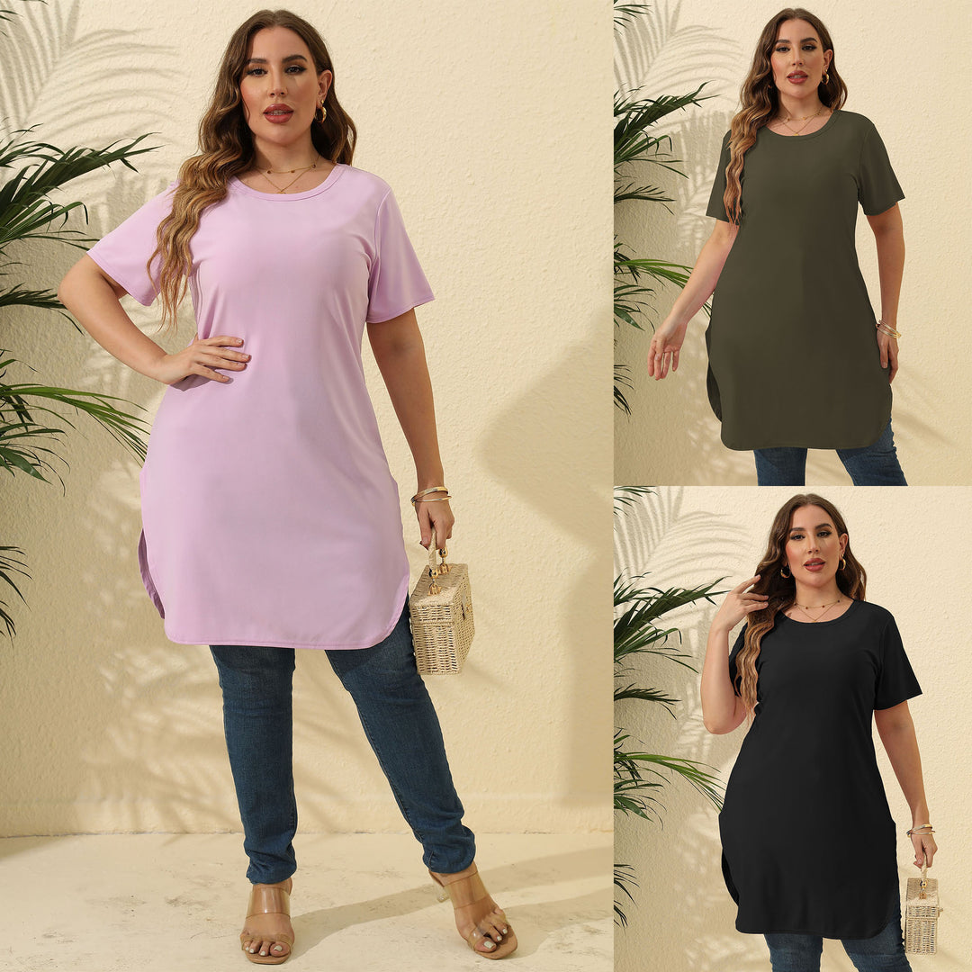 Damen modernes Kurzarm-Tunika-Kleid Echo Archiv
