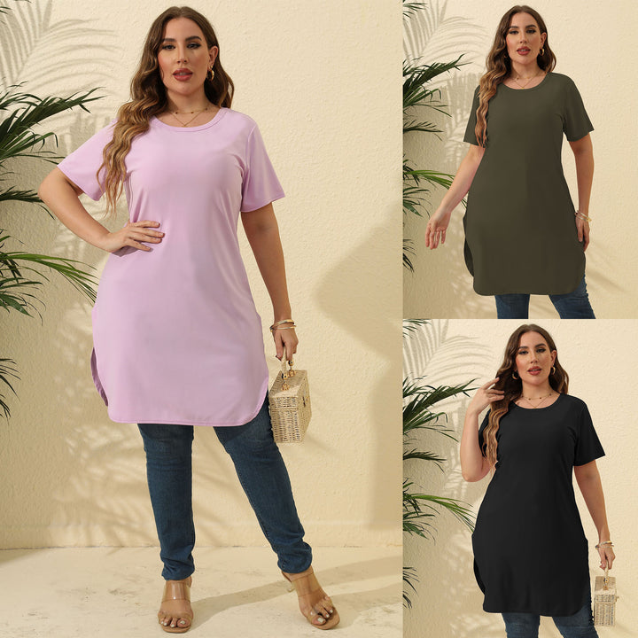 Damen modernes Kurzarm-Tunika-Kleid Echo Archiv