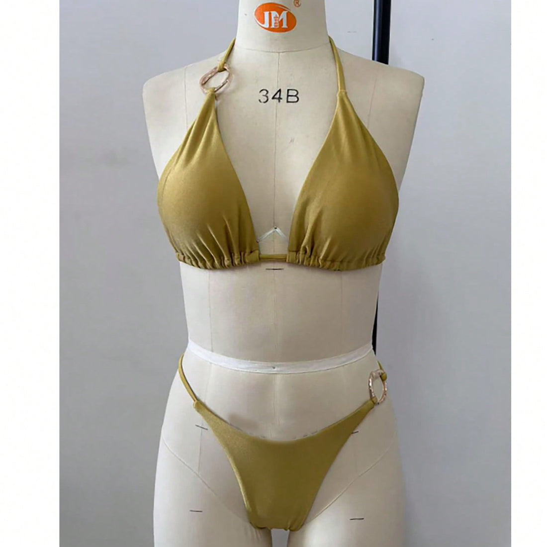 Damen Triangel-Bikini-Set mit modischen Metallringen – Maréssa