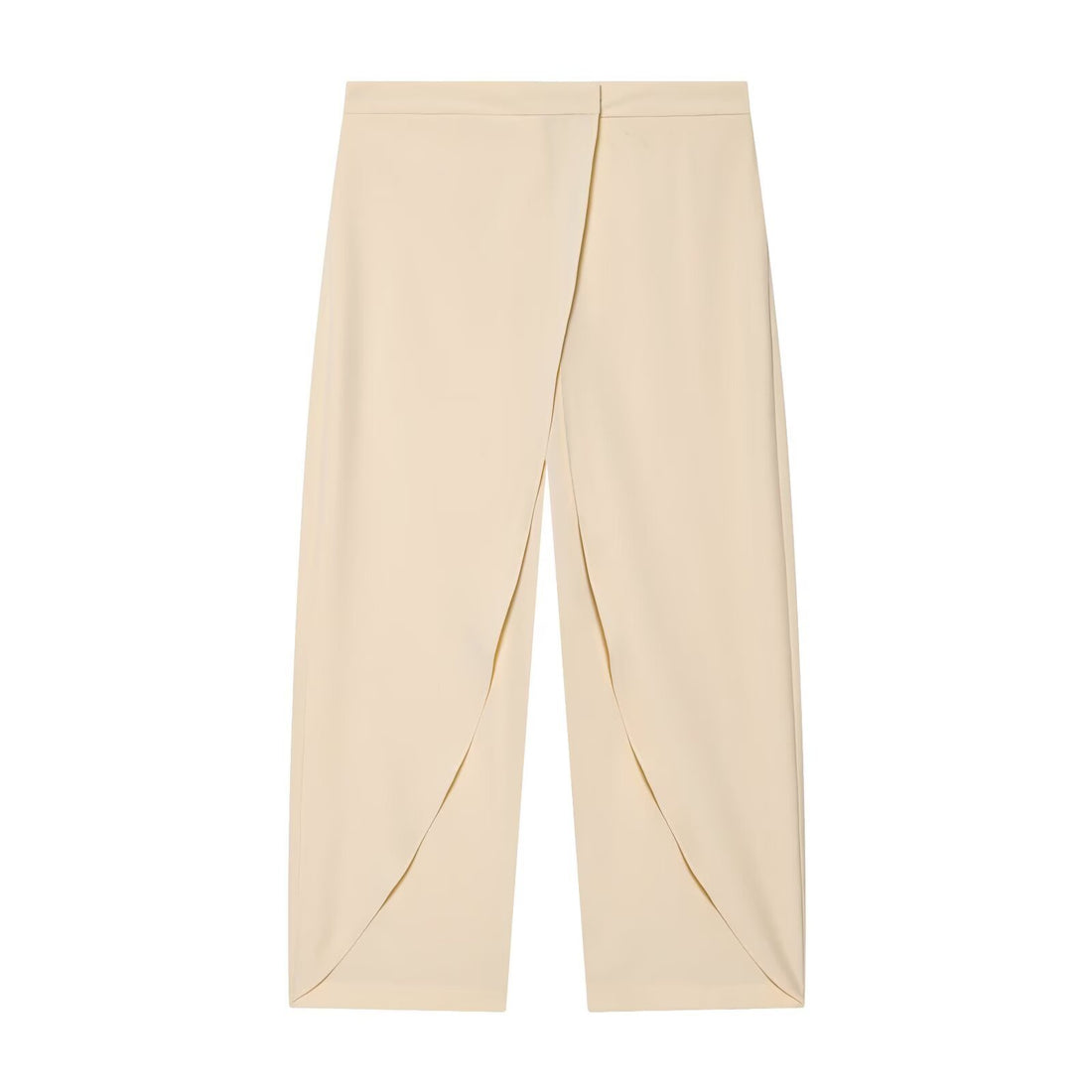 Damen Cropped Palazzo‑Hose mit Tulpenüberlappung und hohem Bund Echoarchiv