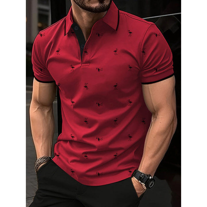 Herren Freizeit Bedrucktes Polo-Shirt Echoarchiv