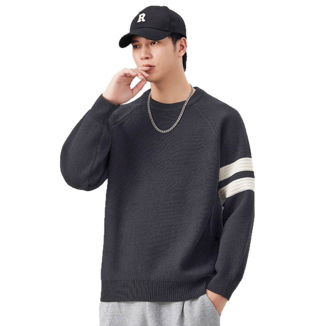 Herren lässiger Sweatshirt mit sportlichen Streifen Echoarchiv