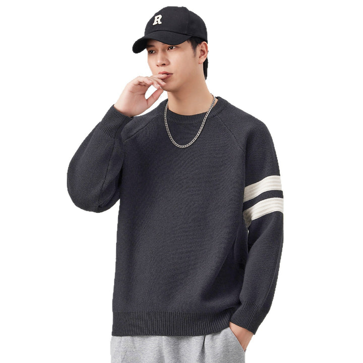 Herren lässiger Sweatshirt mit sportlichen Streifen Echoarchiv