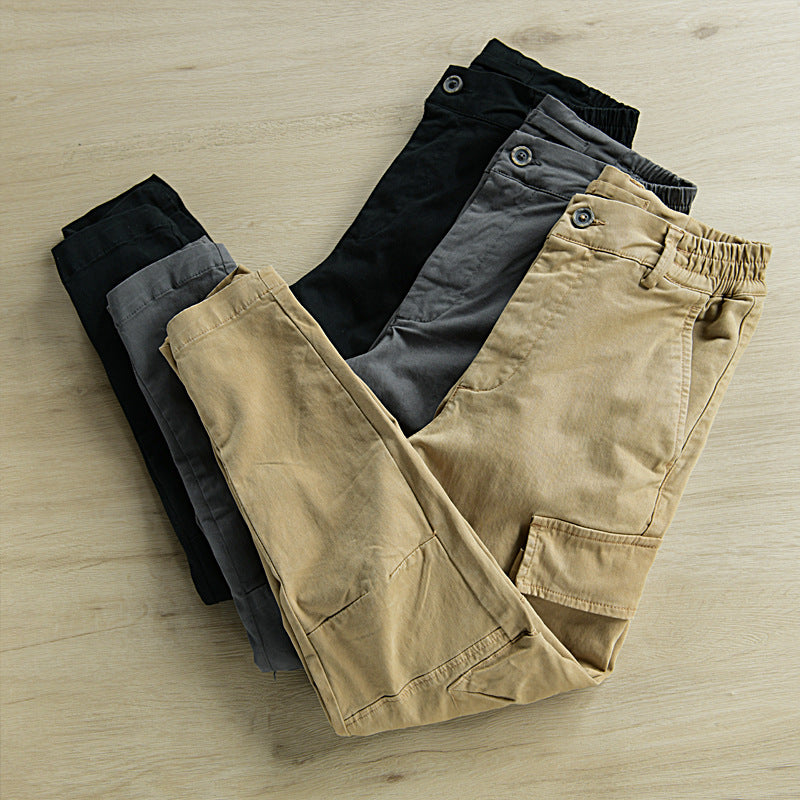 Herren Cargohose mit tapered Bein, elastischem Bund und verstärkten Knieeinsätzen Echoarchiv