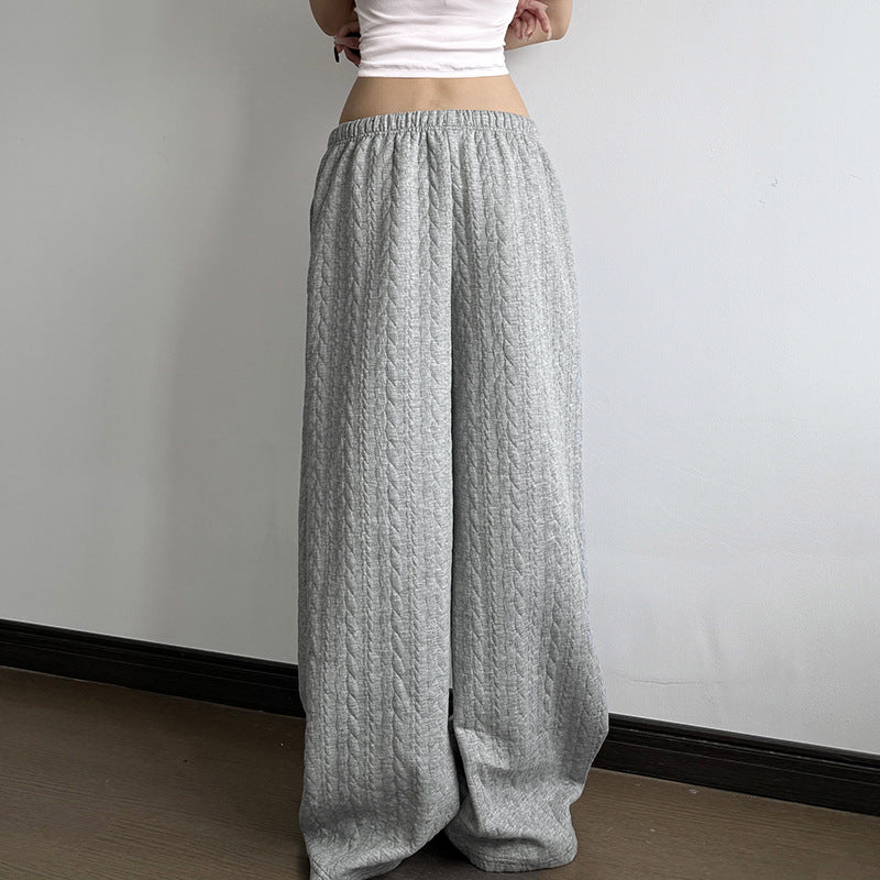 Damen nan weite Palazzo-Loungehose aus weichem Jersey mit Tunnelzug und Komfortbund Echo Archiv