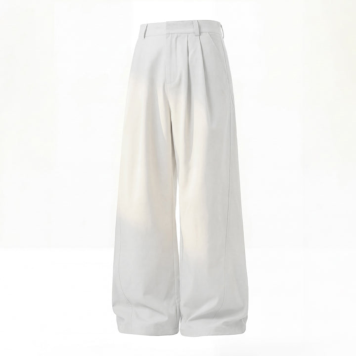 Damen Hochgeschnittene weite Stoffhose mit Bundfalten und Palazzoschnitt Echo Archiv