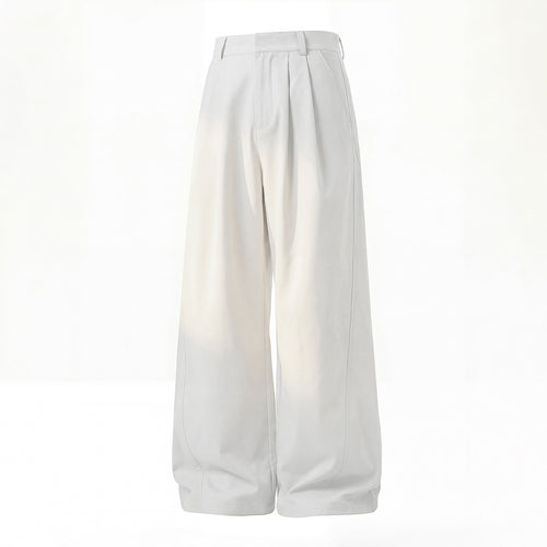 Damen Hochgeschnittene weite Stoffhose mit Bundfalten und Palazzoschnitt Echo Archiv