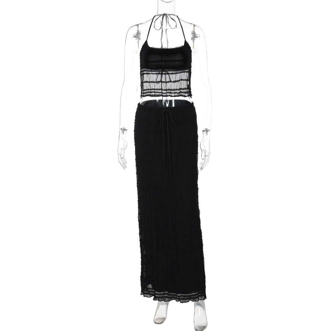 Damen Maxikleid mit schulterfreiem Design und Raffungen Echo Archiv