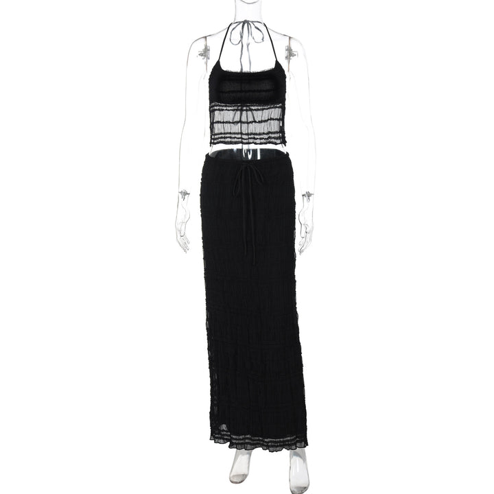 Damen Maxikleid mit schulterfreiem Design und Raffungen Echo Archiv