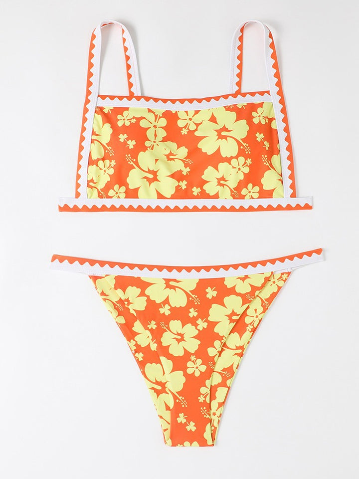 Damen Bikini-Set mit floralem Design und trendy Trägerdetails Echo Archiv