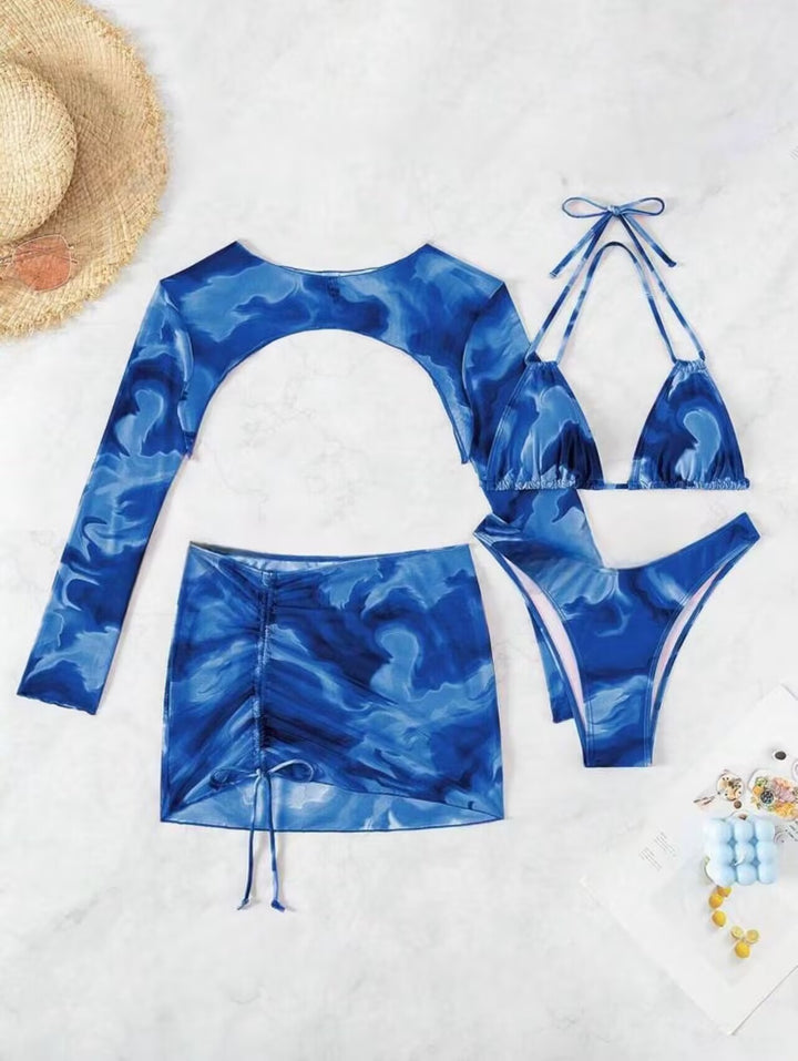 Damen Bikini-Set mit raffiniertem Rückenausschnitt und modischer Wickelrock Echo Archiv