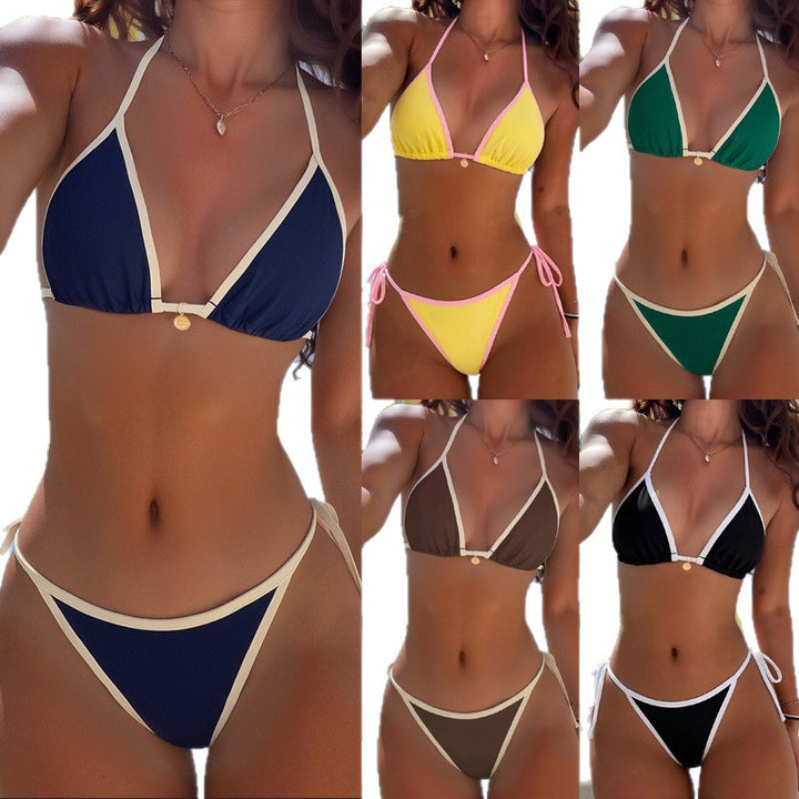 Damen Triangel-Bikini mit verstellbaren Trägern und eleganter Ziernaht Echo Archiv