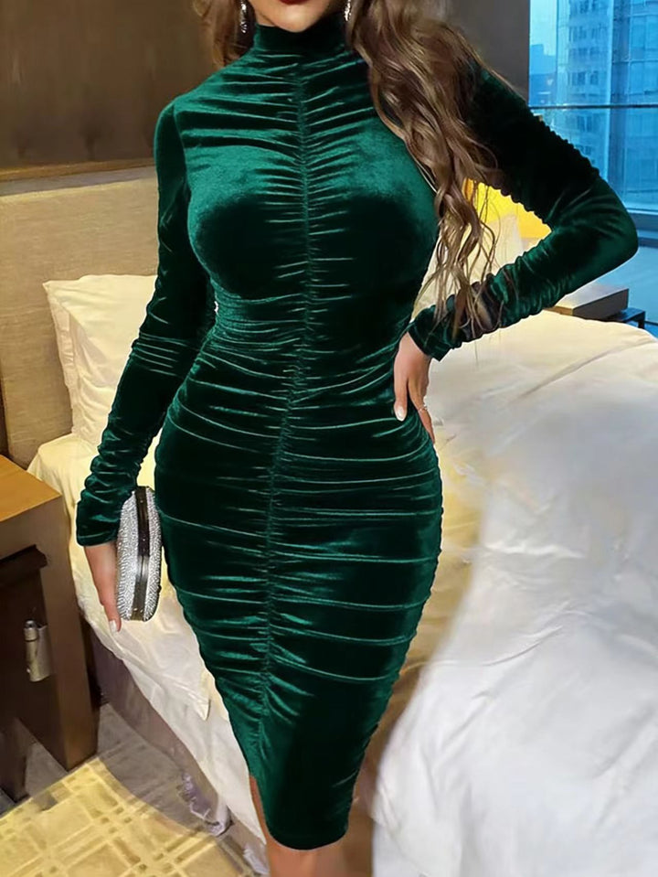Damen Elegantes figurbetontes Samtkleid Echo Archiv