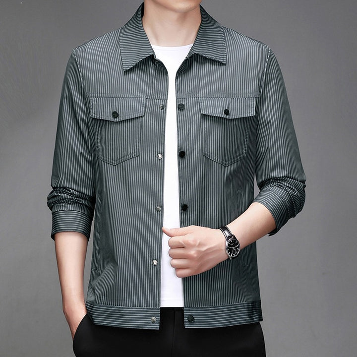 Herren Gestreifte Hemdjacke Echo Archiv