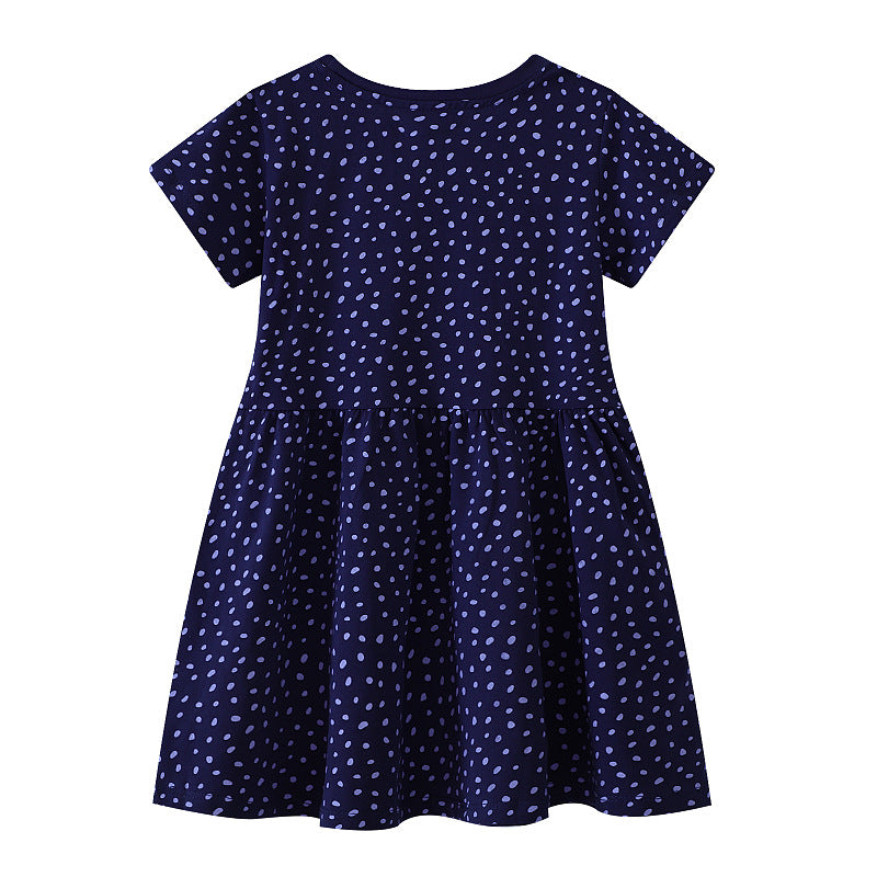 Mädchen T-Shirt Kleid mit buntem Dinosaurier- und Blumenmotiv Echo Archiv