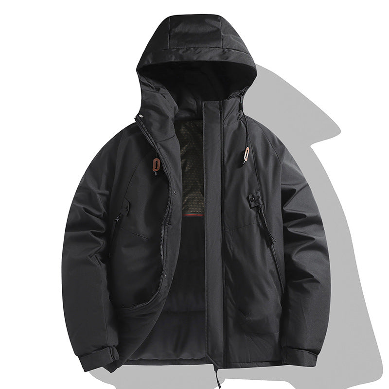 Herren Funktionsjacke mit verstellbarer Kapuze und isolierter Innenausstattung Echoarchiv