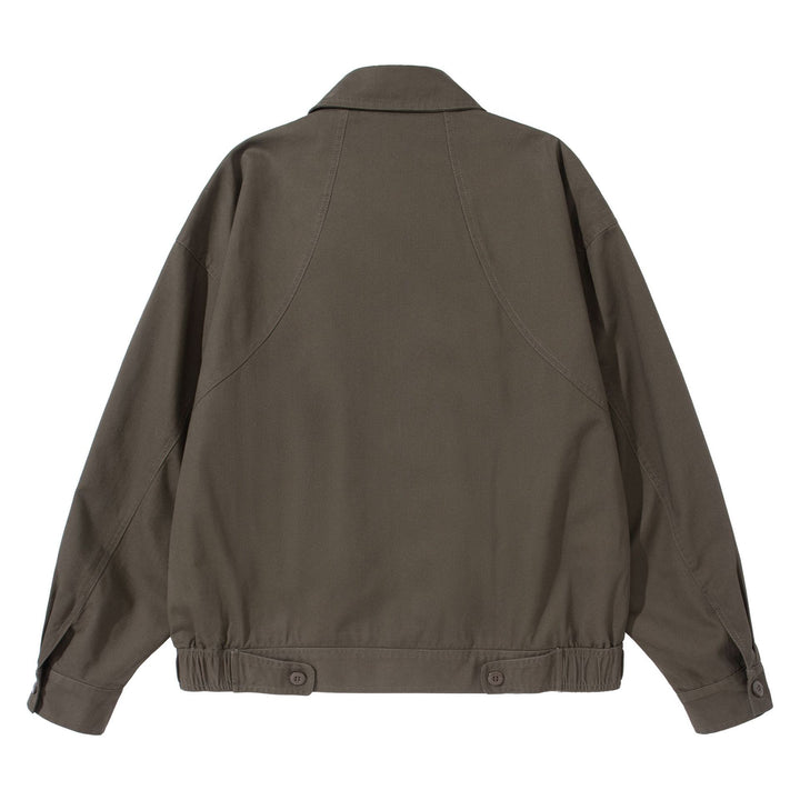 Unisex Kurz geschnittener Utility-Blouson mit Hemdkragen und elastischem Saum Echoarchiv