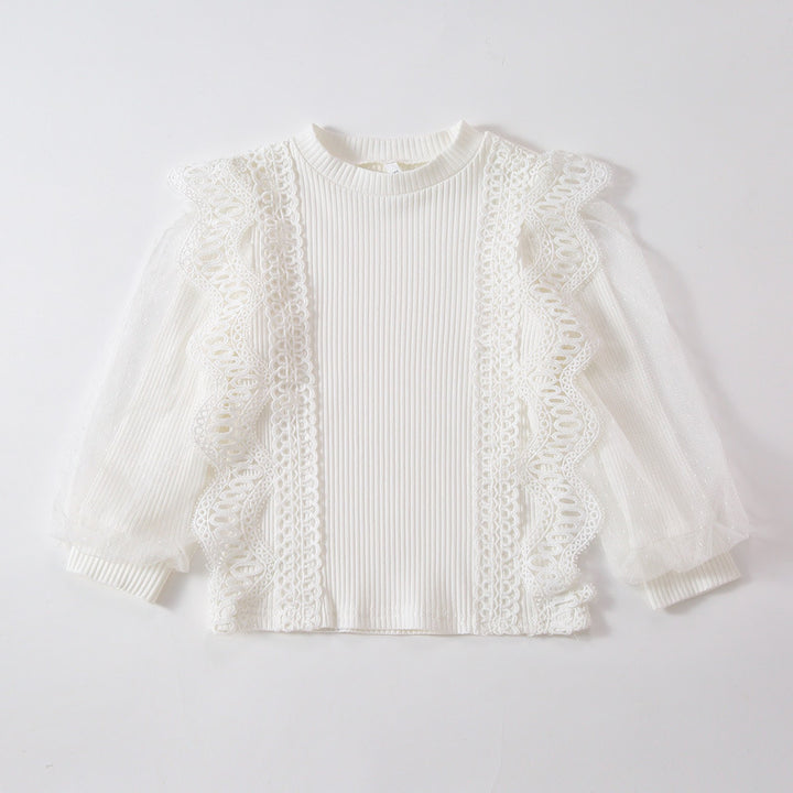 Mädchen Sweatshirt mit romantischen Rüschenärmeln Echo Archiv