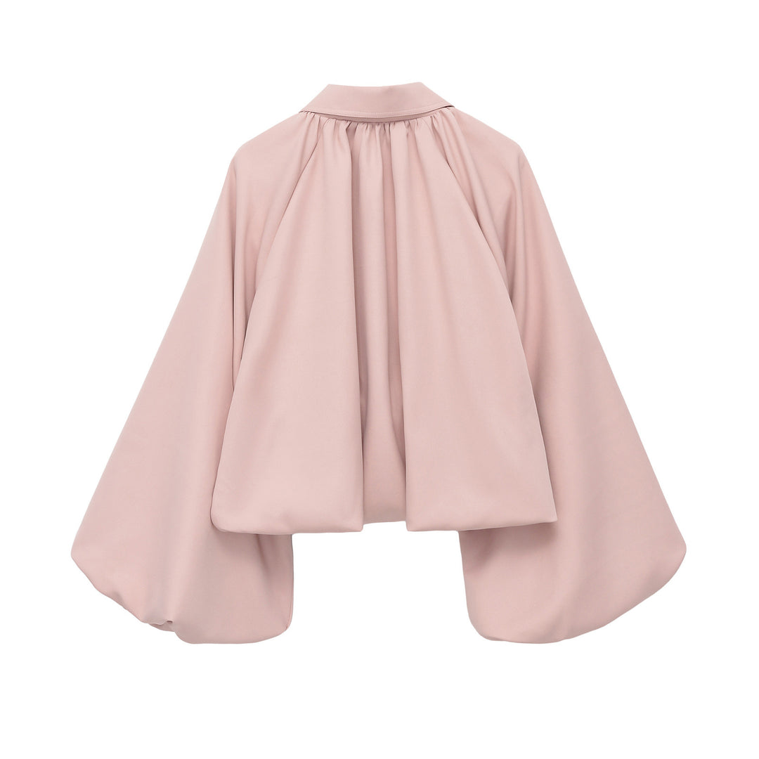 Damen Voluminöse Cropped Cape‑Jacke mit Ballonärmeln und Reißverschluss Echo Archiv