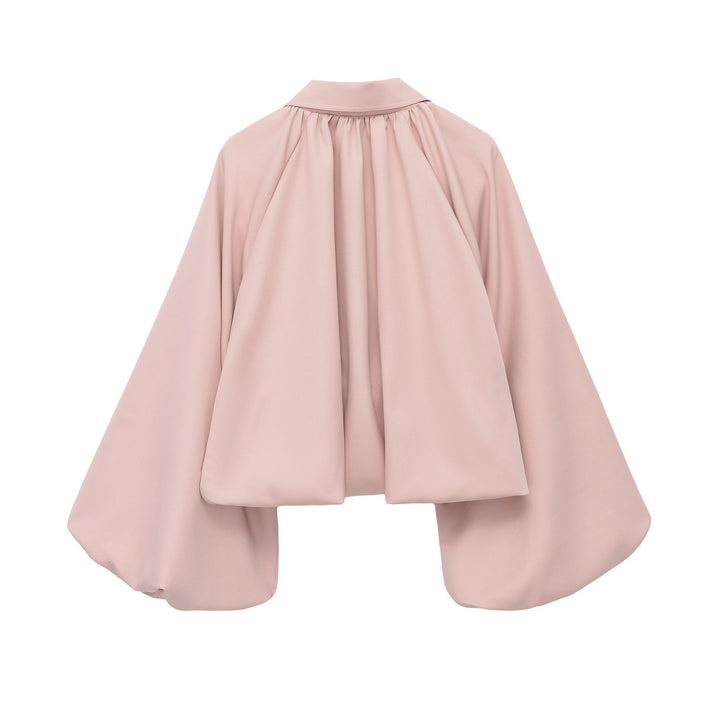 Damen Voluminöse Cropped Cape‑Jacke mit Ballonärmeln und Reißverschluss Echo Archiv