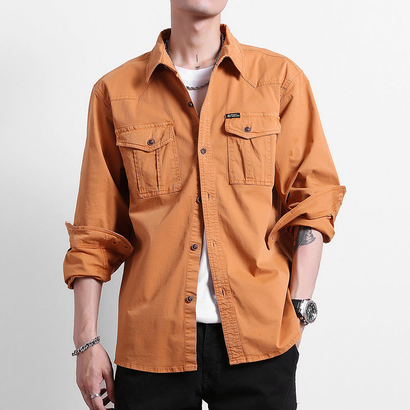 Herren Lockeres Utility-Hemd mit Pattentaschen und Workwear-Details Echo Archiv