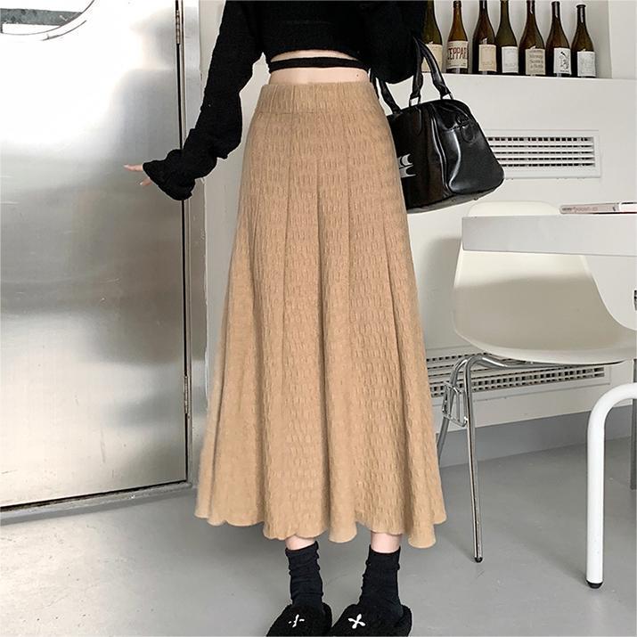 Damen Langer Rock mit strukturiertem Design Echo Archiv