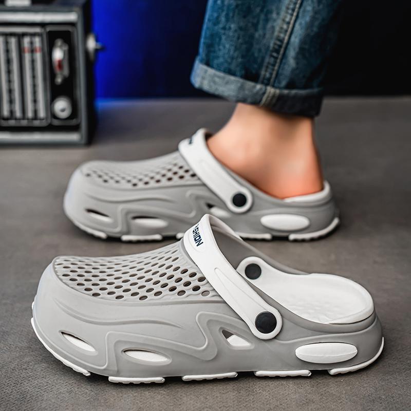 Herren Atmungsaktive Clogs mit Verstellbarem Riemen Echoarchiv