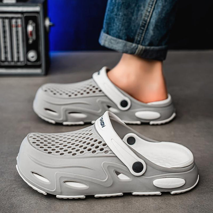 Herren Atmungsaktive Clogs mit Verstellbarem Riemen Echoarchiv