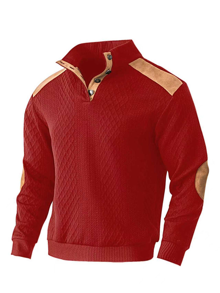 Herren Strickpullover mit einzigartigem Stehkragen und modischen Details Echoarchiv