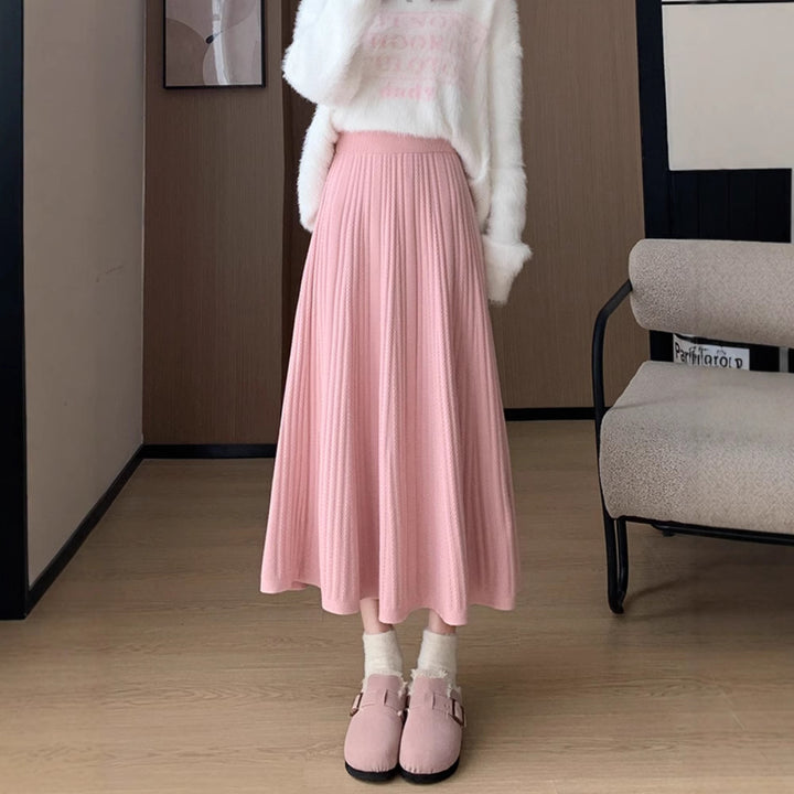Damen Eleganter Plissee-Midirock mit hohem Bund Echo Archiv