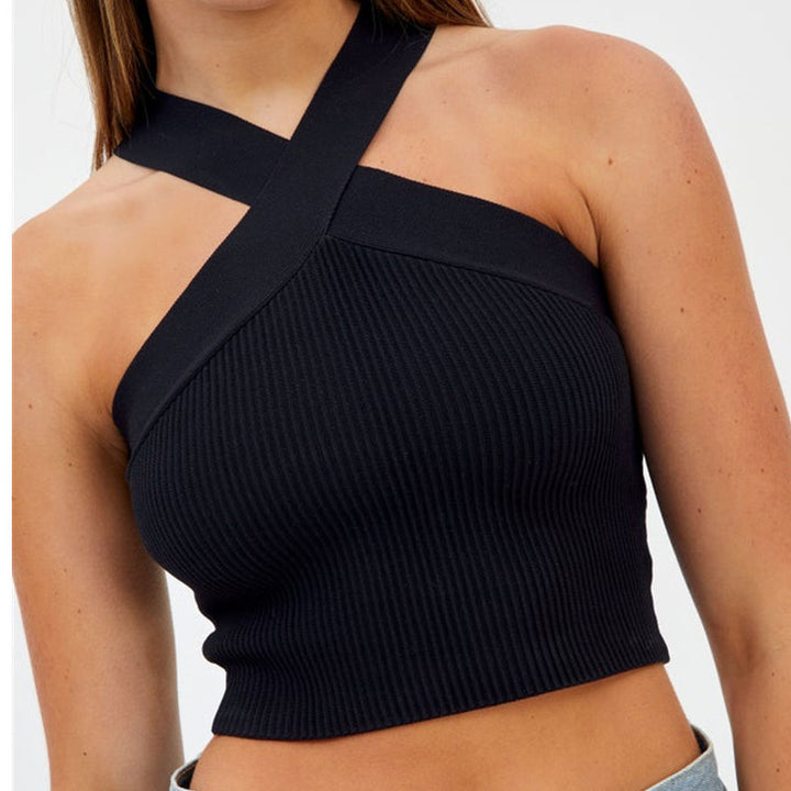 Damen Crop-Top mit schickem Kreuz-Trägerdesign Echo Archiv