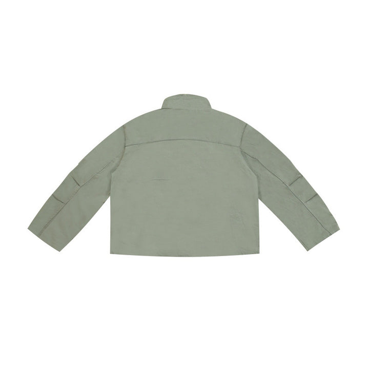 Damen Kurzjacke im Utility-Look mit Stehkragen und verdecktem Reißverschluss Echo Archiv