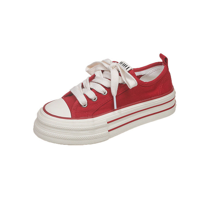 Damen Canvas Sneakers mit kontrastierenden Details und bequemen Schnürsenkeln Echo Archiv